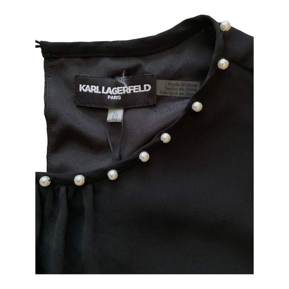Karl Lagerfeld Paris Chiffon Top size XL NWT - Picture 6 of 10